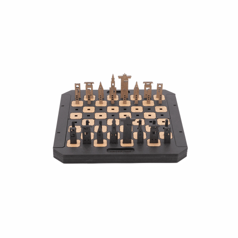 City Chess Game Amsterdam Black Front