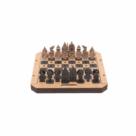 City Chess Game Den Bosch Natural Front