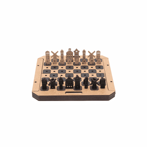 City Chess Game Zaanstreek Natural Front