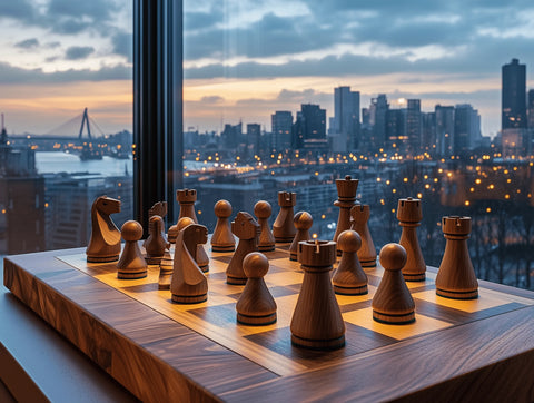 Banner Rotterdam Wooden Pieces Background